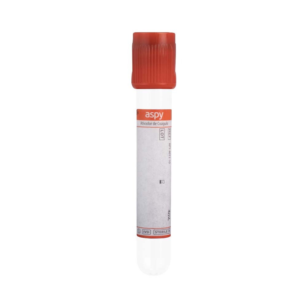 TUBO DE COLETA ATIVADOR DE COAGULO 4 ML, ...