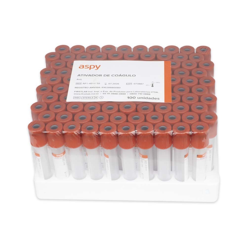 TUBO DE COLETA ATIVADOR DE COAGULO 4 ML, ...